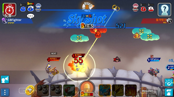 GunboundM gameplay screenshot