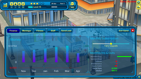 Gym Empire - Gym Tycoon Sim Management gameplay screenshot
