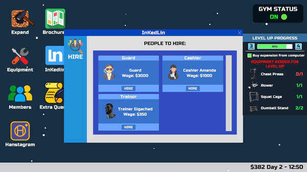 Gym Manager gameplay screenshot