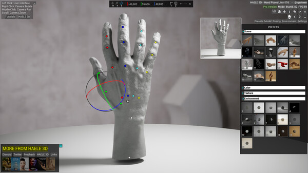 HAELE 3D - Hand Poses Lite - Drawing References gameplay screenshot