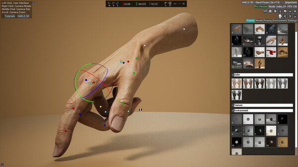 HAELE 3D - Hand Poses Lite - Drawing References gameplay screenshot