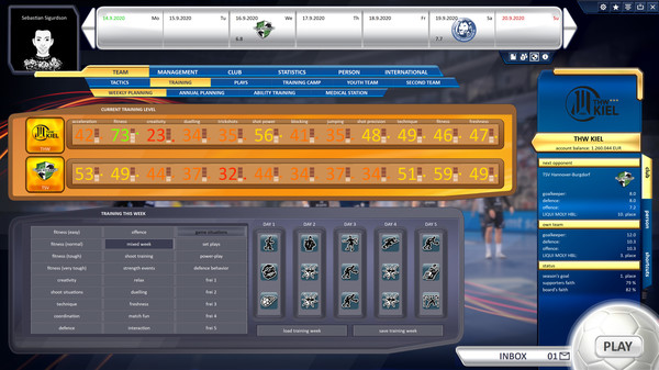 Handball Manager 2021 gameplay screenshot