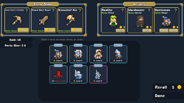 Hero's Warband gameplay screenshot
