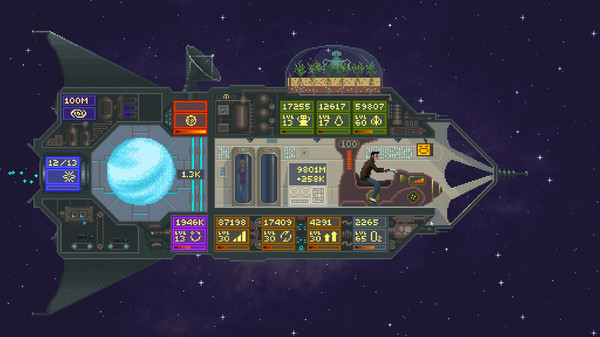 Human-powered spacecraft gameplay screenshot