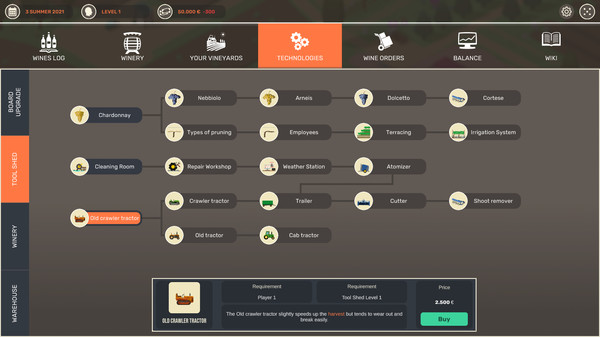 Hundred Days - Winemaking Simulator gameplay screenshot