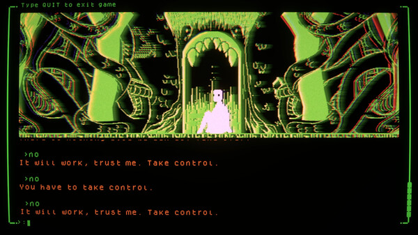 I doesn't exist - a modern text adventure gameplay screenshot