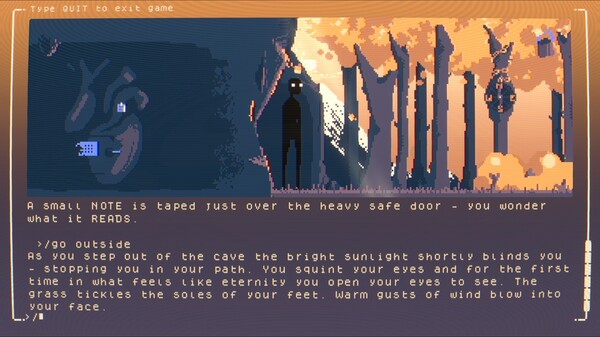 I doesn't exist - a modern text adventure gameplay screenshot