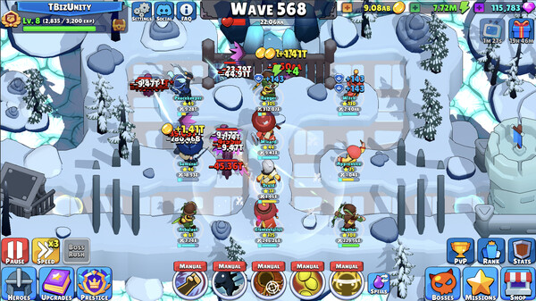 Idle Hero TD - Tower Defense gameplay screenshot