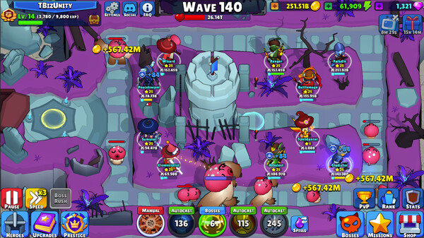 Idle Hero TD - Tower Defense gameplay screenshot