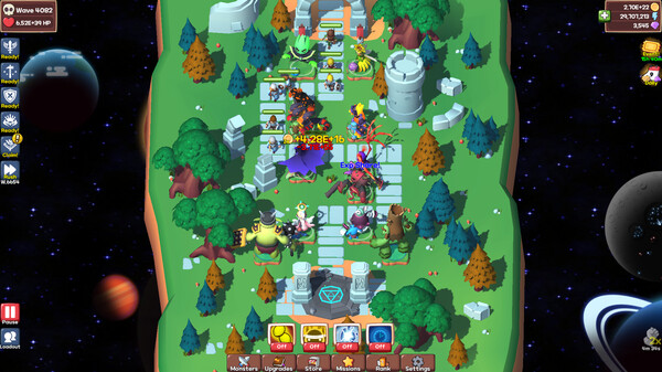 Idle Monster TD: Evolved gameplay screenshot