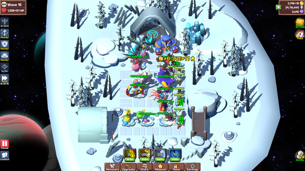 Idle Monster TD: Evolved gameplay screenshot