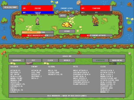 Idle Warrior gameplay screenshot
