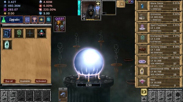 Idle Wizard gameplay screenshot