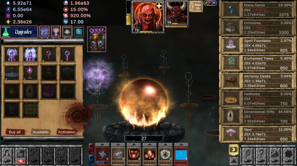 Idle Wizard gameplay screenshot