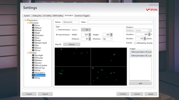 iF Visual Novel Game Maker gameplay screenshot