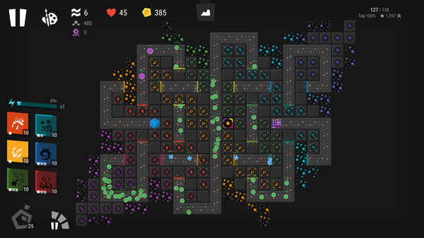 Infinitode 2 - Infinite Tower Defense gameplay screenshot