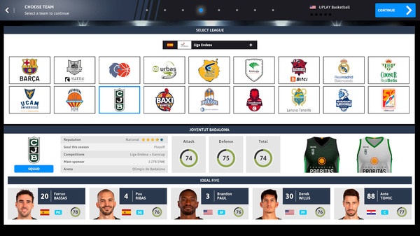 International Basketball Manager 22 gameplay screenshot