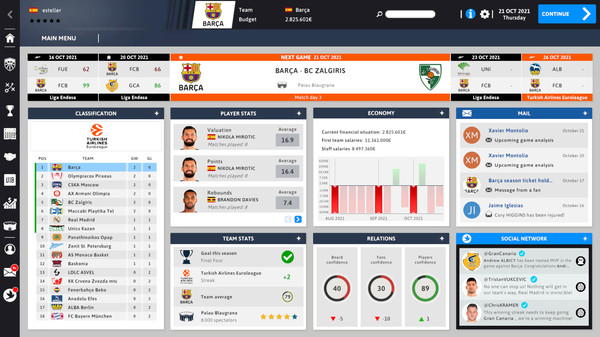 International Basketball Manager 22 gameplay screenshot