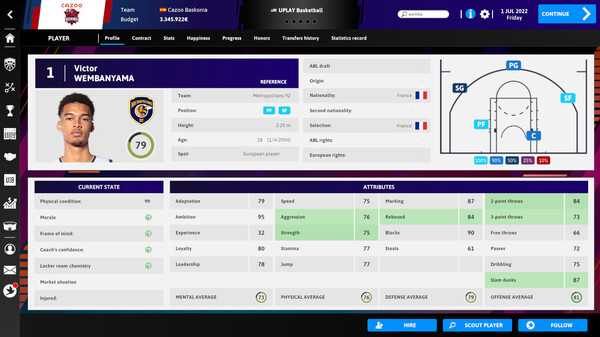 International Basketball Manager 23 gameplay screenshot