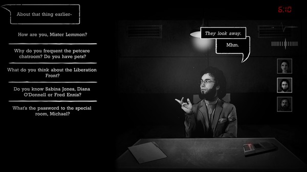 Interrogation: You will be deceived gameplay screenshot