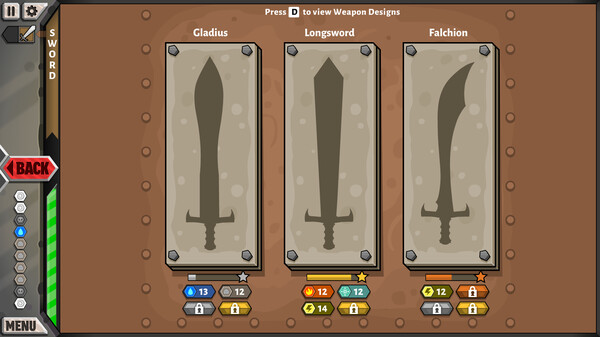 Jacksmith: Weapons and Warriors gameplay screenshot
