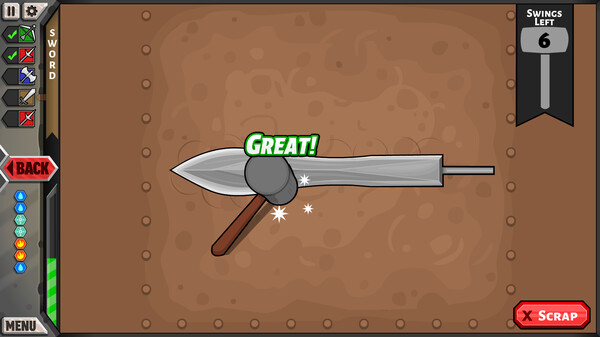Jacksmith: Weapons and Warriors gameplay screenshot