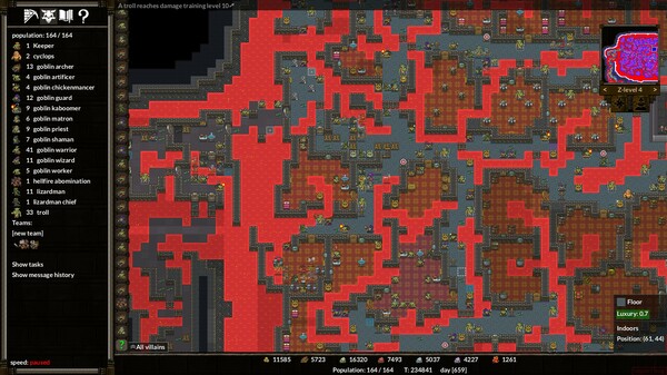 KeeperRL gameplay screenshot