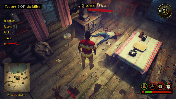Killer in the cabin gameplay screenshot