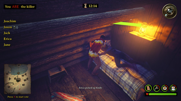 Killer in the cabin gameplay screenshot