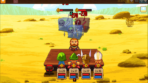 Knights of Pen and Paper 2: Free Edition gameplay screenshot
