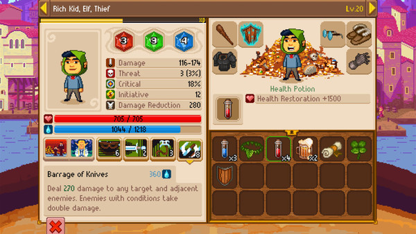 Knights of Pen and Paper 2: Free Edition gameplay screenshot