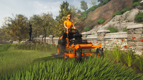 Lawn Mowing Simulator gameplay screenshot