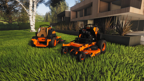 Lawn Mowing Simulator gameplay screenshot
