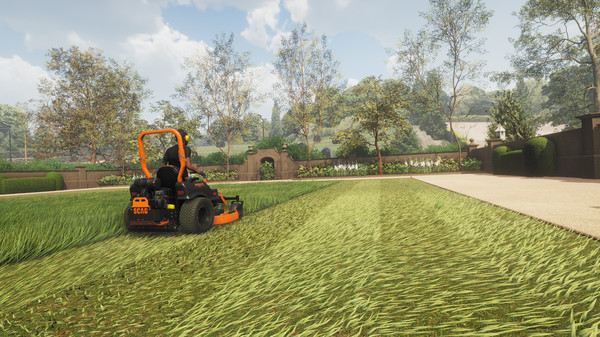 Lawn Mowing Simulator gameplay screenshot