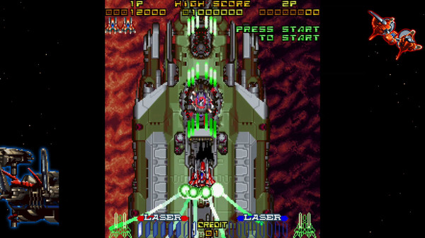 Layer Section™ & Galactic Attack™ S-Tribute gameplay screenshot