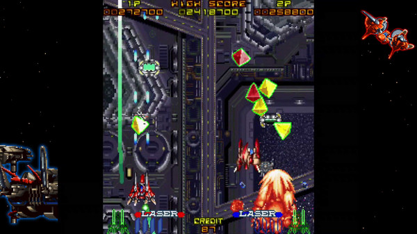 Layer Section™ & Galactic Attack™ S-Tribute gameplay screenshot