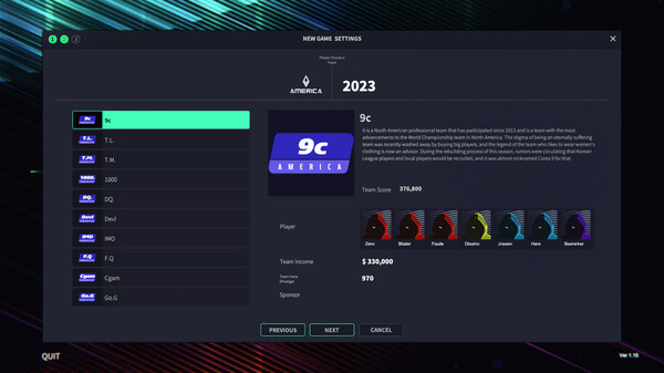League Manager 2023 gameplay screenshot