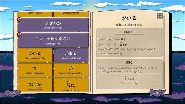 Learn Japanese: Yuke and the Book of Yokai gameplay screenshot