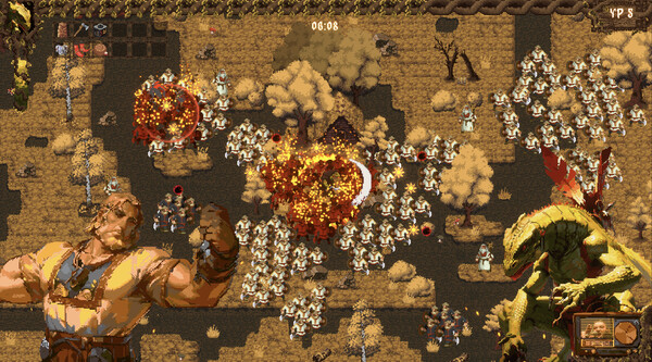Lizard Survivors: Battle for Hyperborea gameplay screenshot