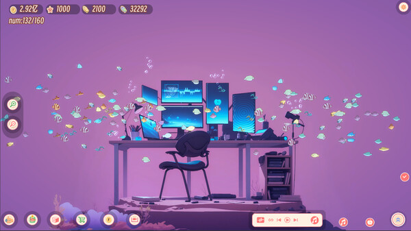 Lofi aquarium gameplay screenshot