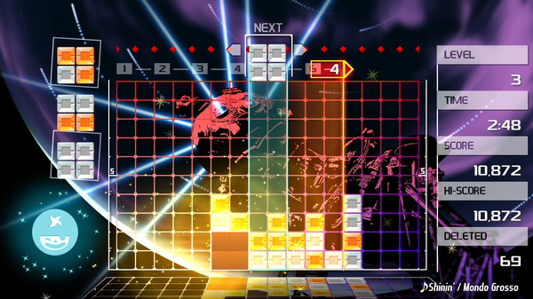 LUMINES REMASTERED gameplay screenshot
