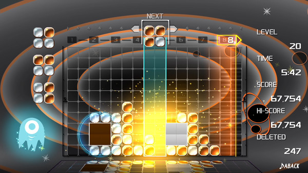 LUMINES REMASTERED gameplay screenshot