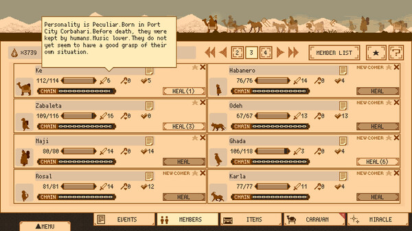 maboroshi caravan gameplay screenshot