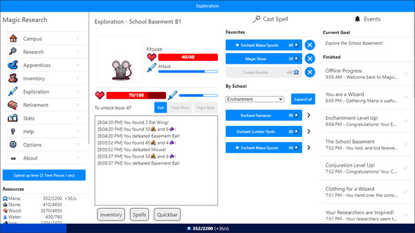 Magic Research gameplay screenshot