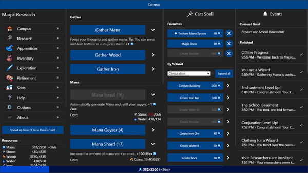 Magic Research gameplay screenshot