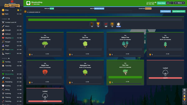 Melvor Idle gameplay screenshot