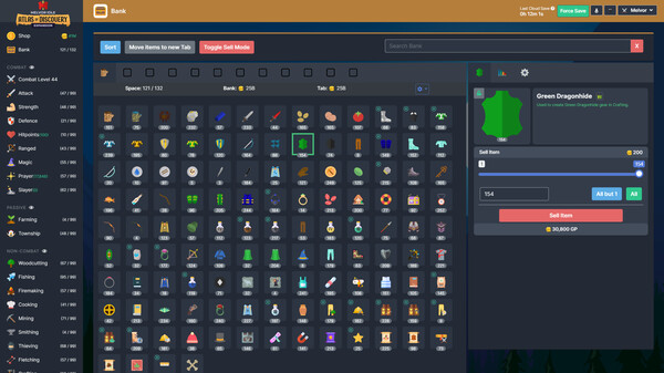 Melvor Idle gameplay screenshot