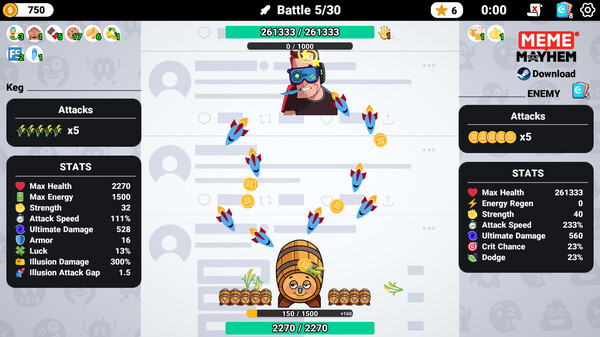 Meme Mayhem gameplay screenshot