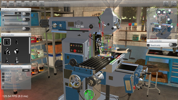 Milling machine simulator gameplay screenshot
