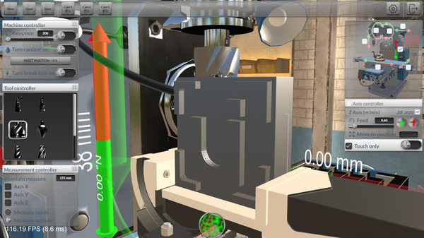 Milling machine simulator gameplay screenshot